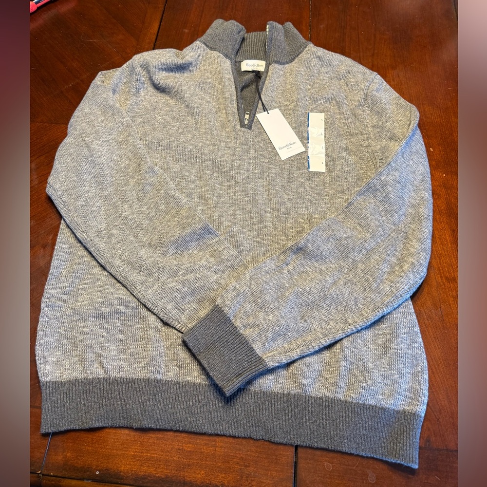 Goodfellow & Co Men's Zip Up Gray Sweater